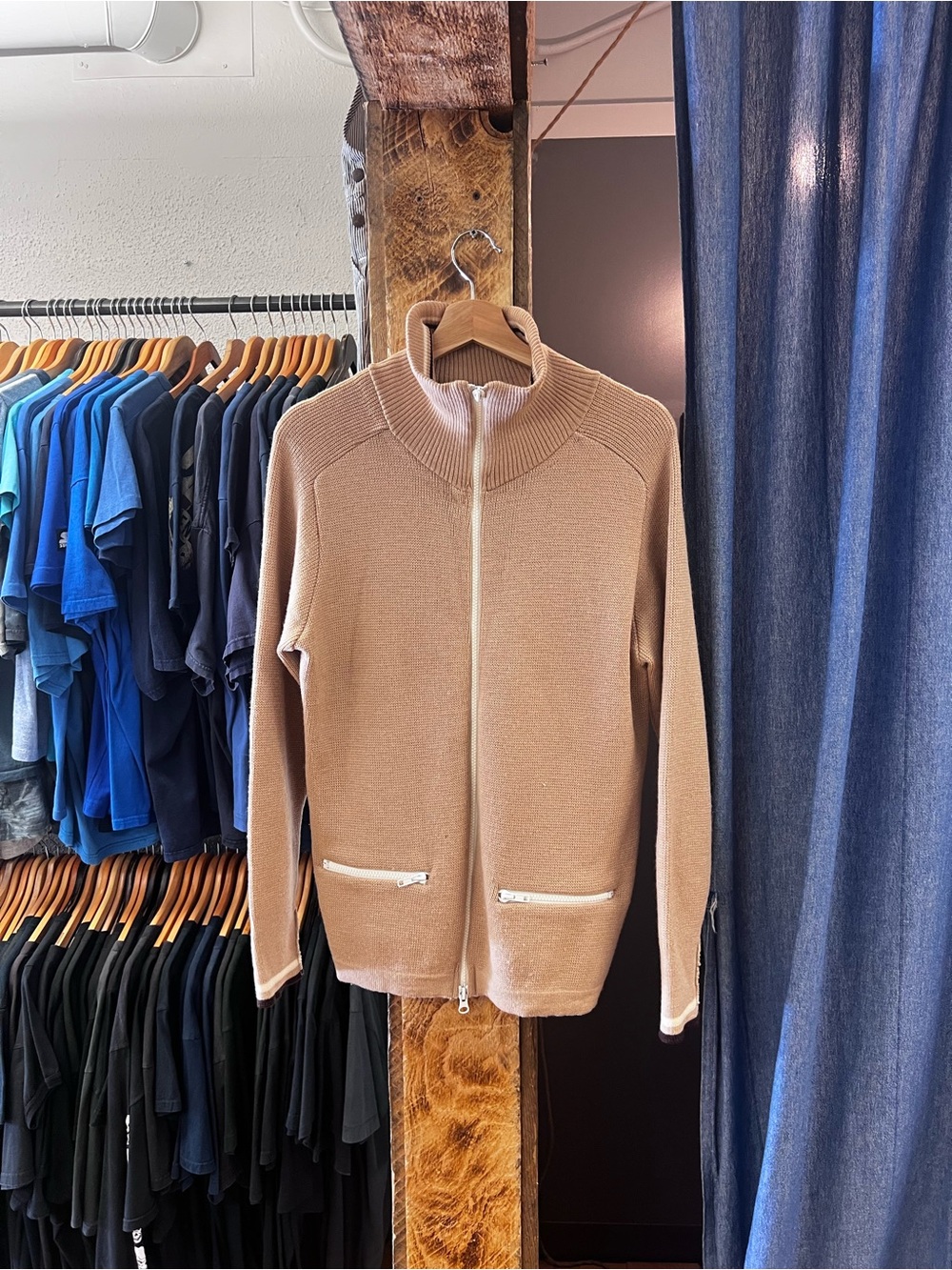 Vintage Full-Zip Tan Jacket